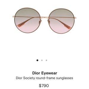 *SOLD* Dior Society 2f Round Studded sunglasses
